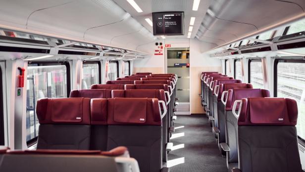 Sitze im modernisierten Railjet