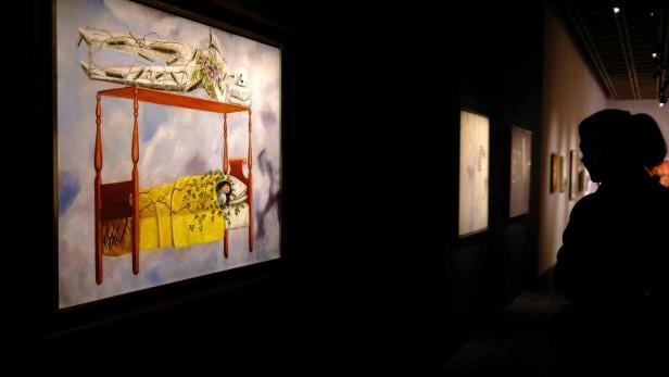 Das Gemälde "El sueño (la cama)" von Frida Kahlo 