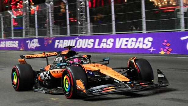 Oscar Piastri auf der Rennstrecke in Las Vegas.