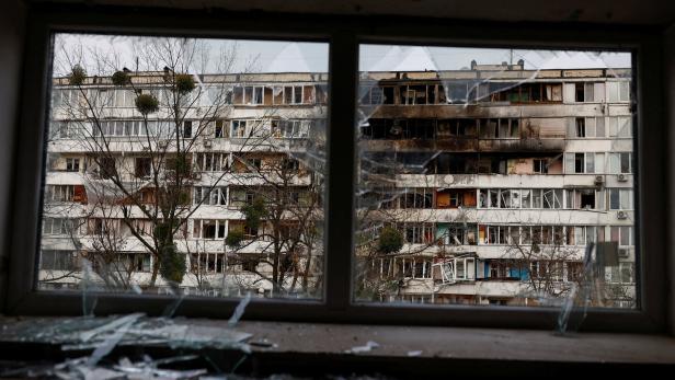 Aftermath of a Russian missile and drone attack in Kyiv