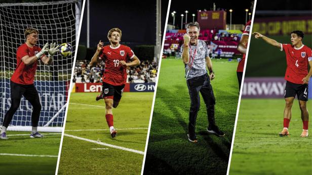 Mehrteiliges Bild von Daniel Posch, Johannes Moser, Hermann Stadler und Jakob Pokorny