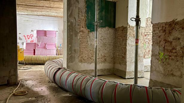 Baustelle des Volkskundemuseums.