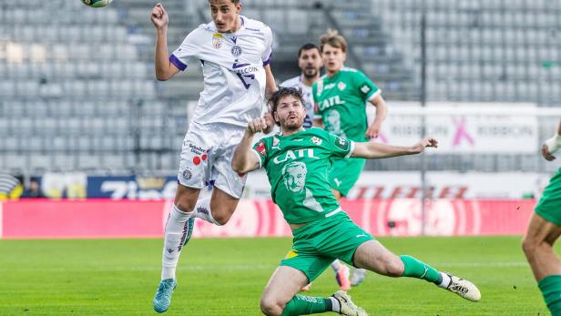 Eine Szene vom Spiel WSG gegen Austria.