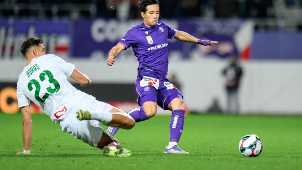 Eine Spielszene von Austria gegen WSG Tirol.