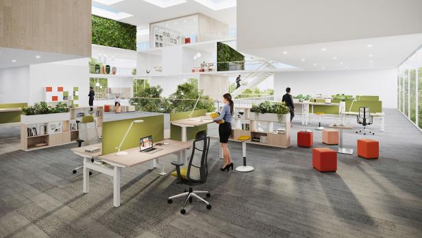 Fally Büromöbel zeigt ergonomische Drehstühle und flexible Raumsysteme für moderne Arbeitsplätze.