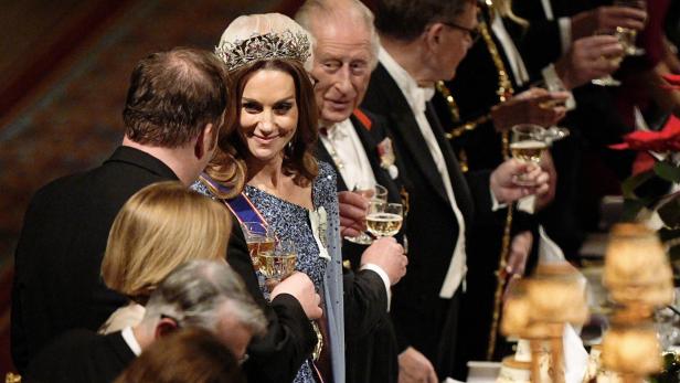 Premiere mit historischer Tiara: Besondere Rolle für Kate bei Staatsbankett
