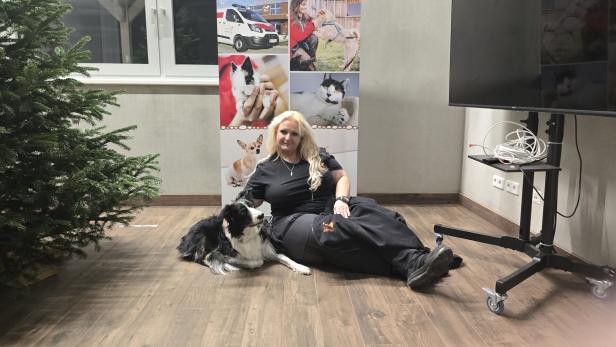 Patricia Mollin bei der Wiener Tierrettung.