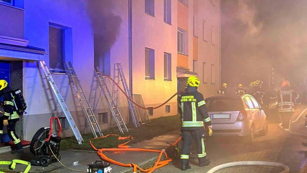 Brand in einem Haus