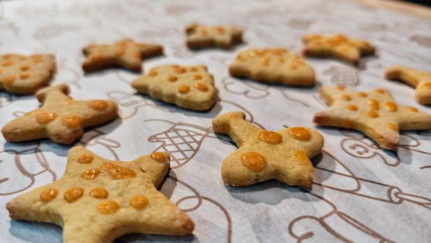 "Survivorship Bias"-Kekse mit Sanddorn.