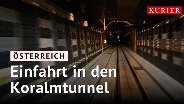 Neue Zugstrecke: Einfahrt in den Koralmtunnel