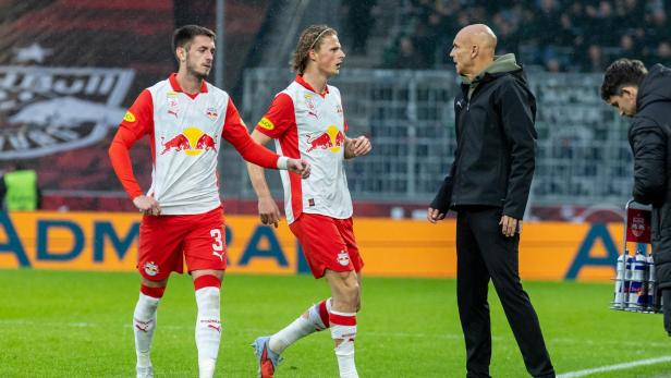 Salzburg-Trainer Thomas Letsch (r.)