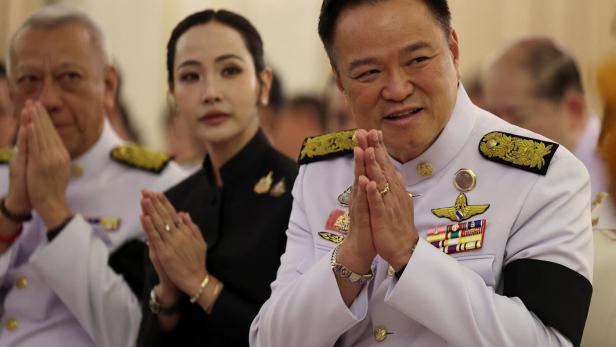 Thailand's Prime Minister Charnvirakul announces the dissolution of parliament, in Bangkok