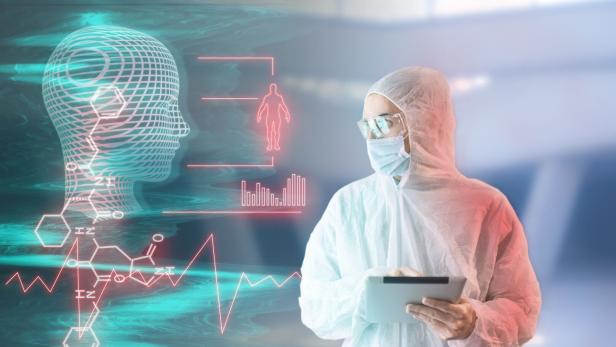 Scientist making a research. Genetic engineering stock photo.