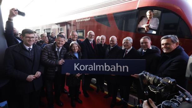 FESTAKT ÖBB "ERÖFFNUNG KORALMBAHN": VON BRESKA / SCHEIDER / KAHR / KUNASEK / MATTHÄ; VAN DER BELLEN; STOCKER / KAISER / BABLER / HANKE