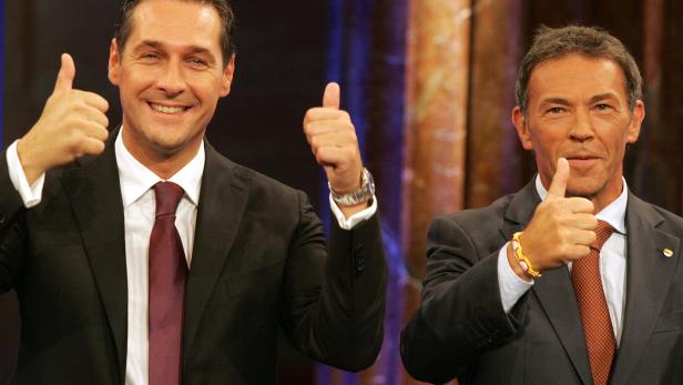 Heinz-Christian Strache und Jörg Haider