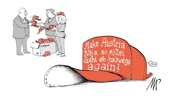 Karikatur von Michael Pammesberger.