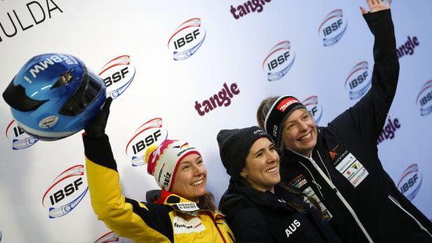 Monobob-Athletinnen Laura Nolte, Bree Walker und Katrin Beierl 