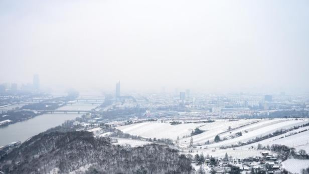 Verschneites Wien zu Weihnachten am 24.12.2025.