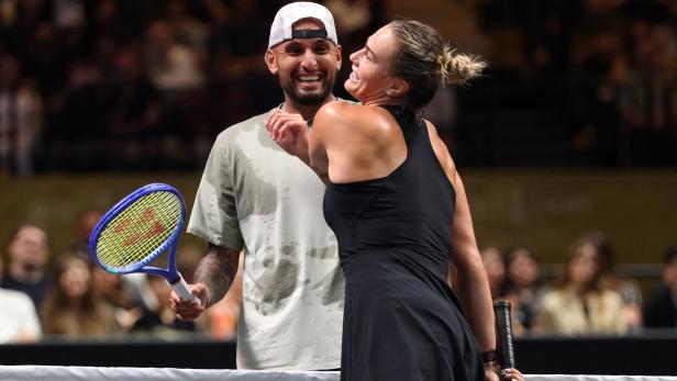 Nick Kyrgios und Aryna Sabalenka hatten viel Spaß.