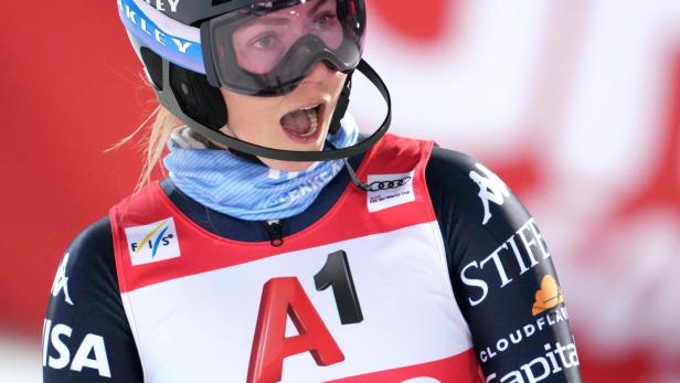 Mikaela Shiffrin nach dem Slalom am Semmering