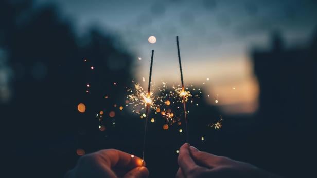 Wunderkerzen für Neujahrsvorsätze