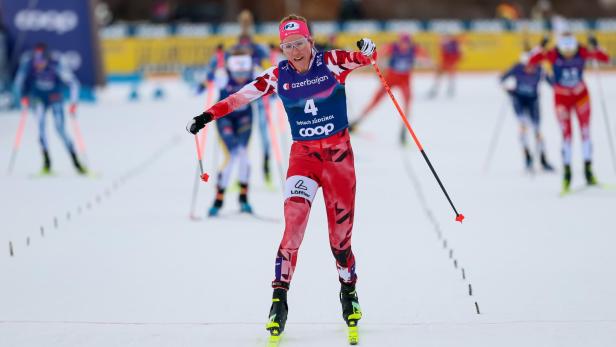 Teresa Stadlober sprintet ins Ziel