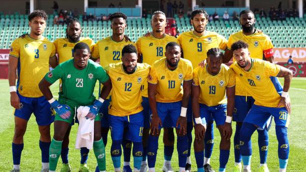 Mannschaftsfoto: Das Nationalteam von Gabun.