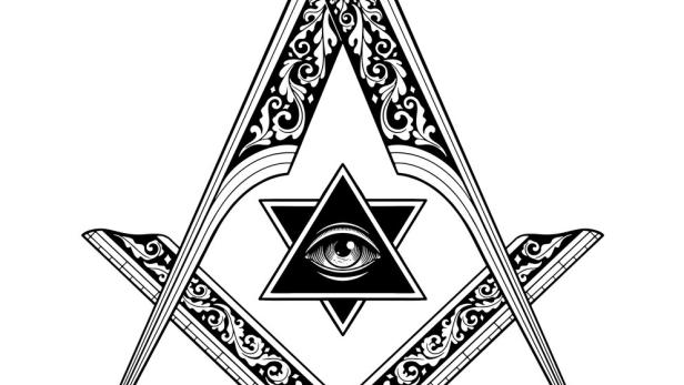 Masonic compass and square