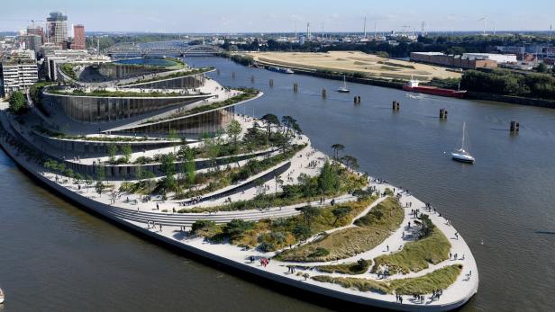 Rendering: neue Oper Hamburg am Ufer der Elbe