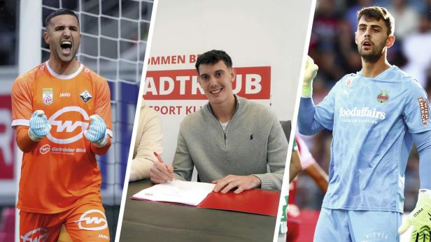 Stojanovic (l.) als Nr. 1, Stolz als GAK-Hoffnung, Hedl (r.) mit guten Werten