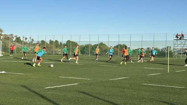 32 Rapidler trainieren in Benidorm