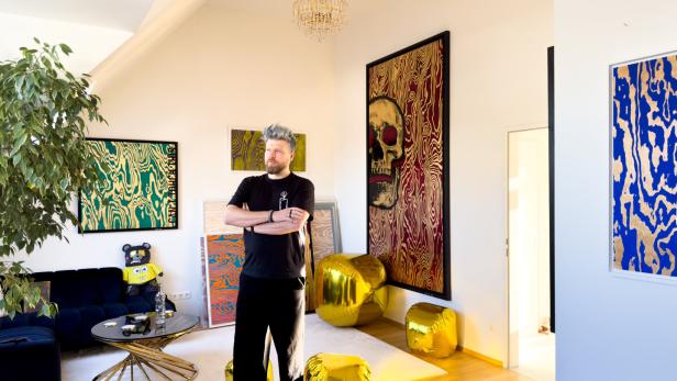 Künstler Camillo Stepanek in seinem Atelier.