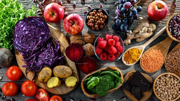 Foods rich in antioxidants. Healthy diet