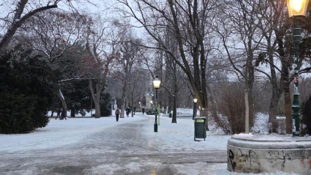 Glatteis im Stadtpark
