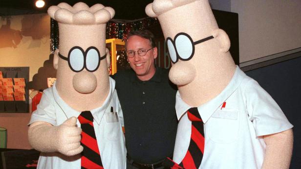 FILE PHOTO: Scott Adams, the creator of "Dilbert", the cartoon character that lampoons the absurdities of corpor..