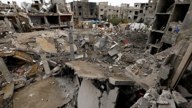 FILE PHOTO: Aftermath of an Israeli strike on a house, in the central Gaza Strip