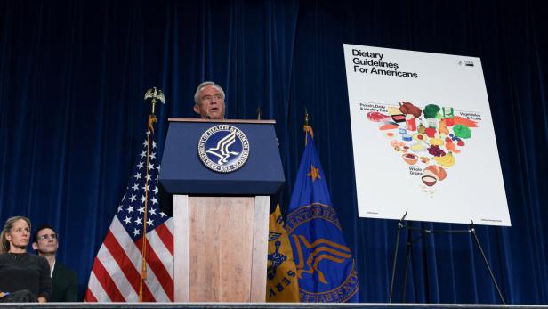 U.S. Health and Human Services (HHS) Secretary Kennedy Jr. and Agriculture Secretary Rollins announce new nutrition policies, in Washington, D.C.