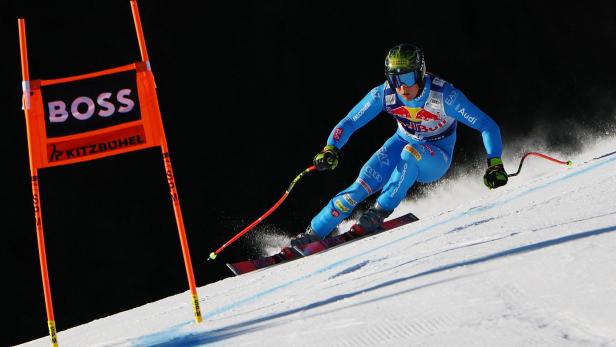 Der Italiener Giovanni Franzoni war im ersten Abfahrtstraining in Kitzbühel der Schnellste