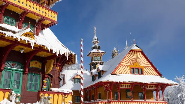 Libusin and Mamenka, Pustevny, Beskids mountains, Czech republic, Czechia, Libusin and Mamenka, Pust