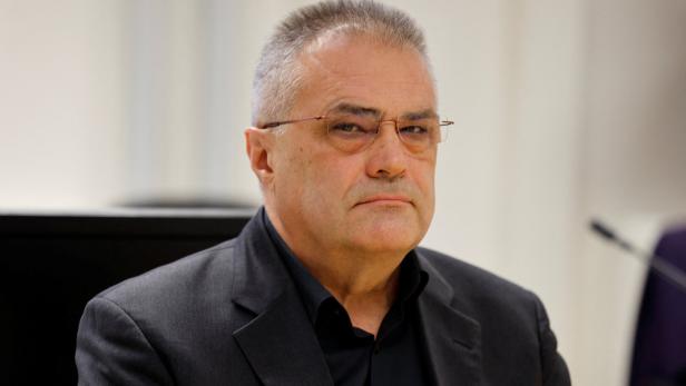 Former Austrian domestic intelligence official Egisto Ott on trial for corruption and spying for Russia, in Vienna