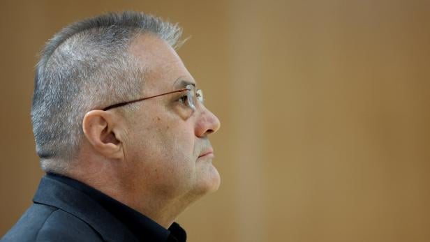 Former Austrian domestic intelligence official Egisto Ott on trial for corruption and spying for Russia, in Vienna