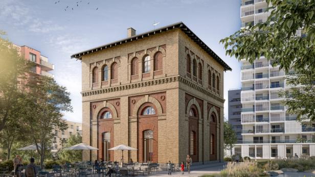 Rendering des sanierten Wasserturms