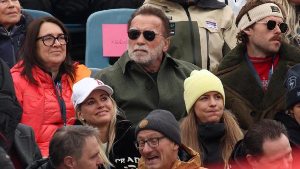 Arnold Schwarzenegger traf bei Hahnenkamm-Abfahrt auf Fußballstar