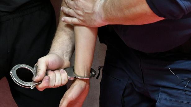 ++ THEMENBILD ++ PRESSETERMIN POLIZEI WIEN : EINSATZTRAINING:EINSATZTECHNIK UND -TAKTIK": FESTNAHME HANDFESSELN / HANDSCHELLEN