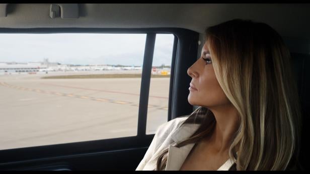 Melania Trump im Auto.