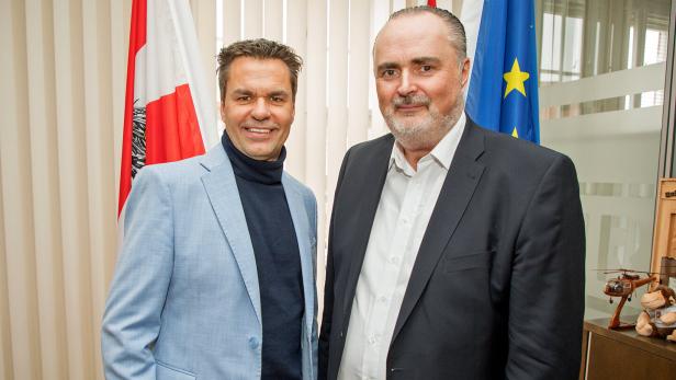 Burgenland-Tourismus-Chef Didi Tunkel mit LH Doskozil. 