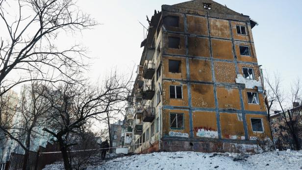 Aftermath of a Russian missile and drone attack, in Kyiv