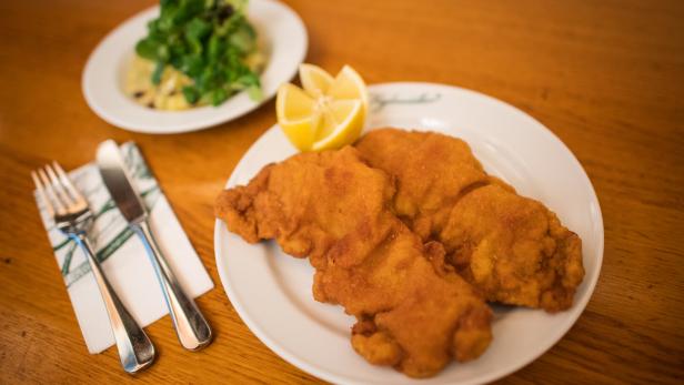Traditional Wiener Schnitzel in Vienna