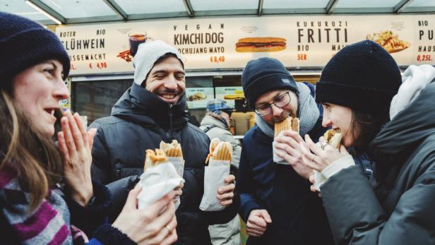 Veganer Wiener Würstelstand