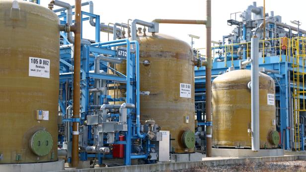 Tanks and pipes are seen at the Leuna-Harze plant, a producer of chemical industry commodities, at the InfraLeuna industrial site, in Leuna